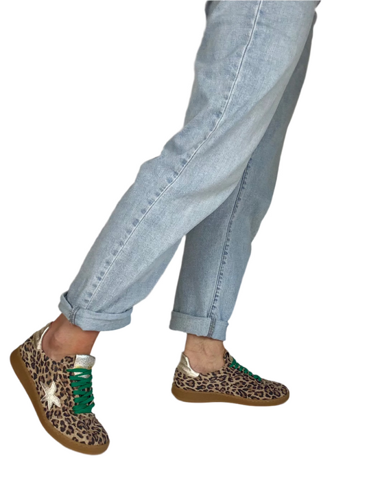 leopard print fashion sneakers
