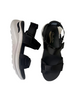 black ladies walking sandals