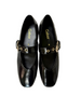 black flat pumps
