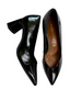 Pair of black high-heeled shoes