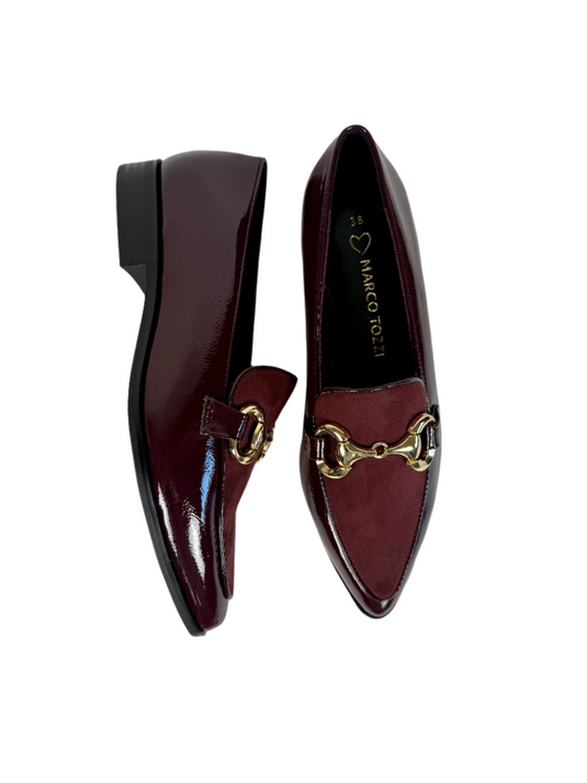 burgundy loafers
