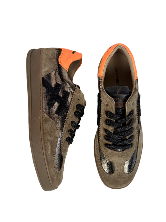 green flat trainers