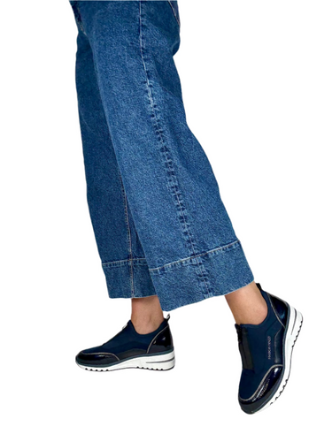 navy wedge shoes
