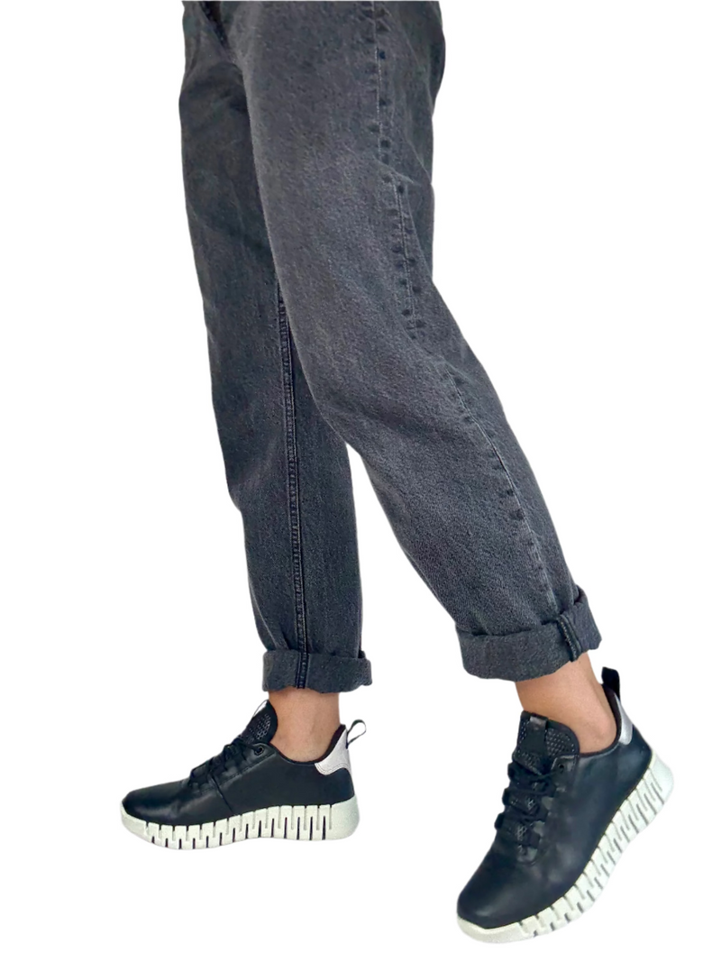 Load image into Gallery viewer, black ecco walking shoes
