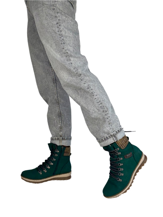 green waterproof boots