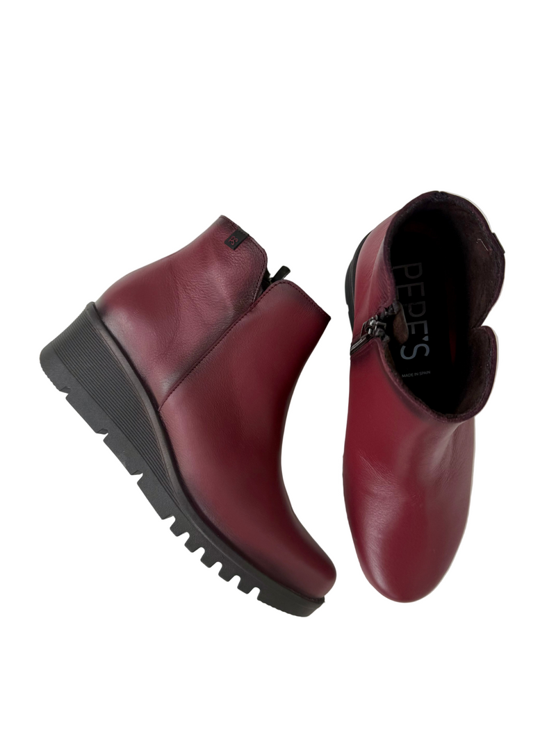 Load image into Gallery viewer, red wedge boots
