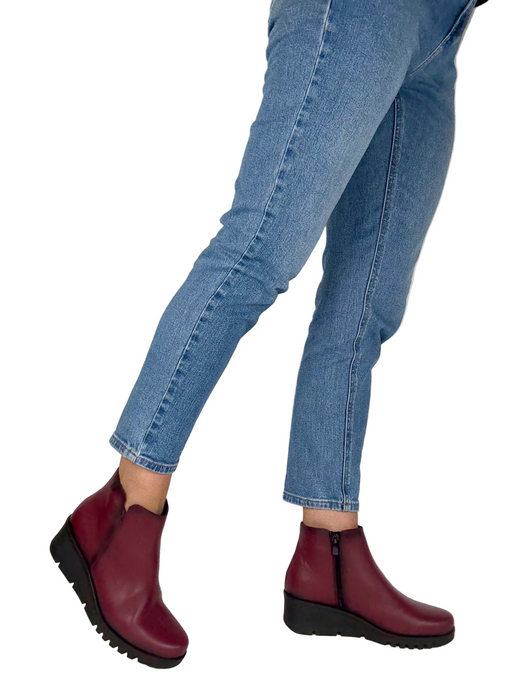 burgundy boots