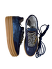 navy platform sneakers