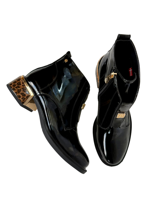low heeled dress boots