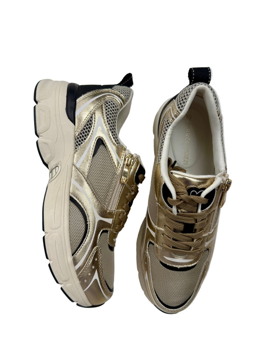 gold fashion trainers