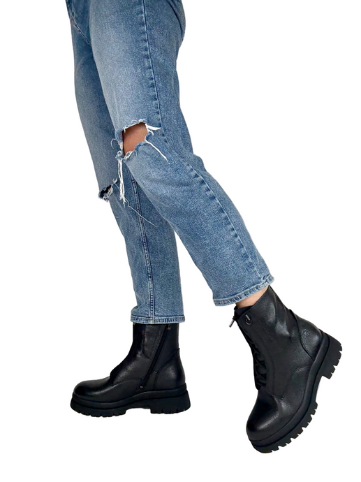 black biker boots
