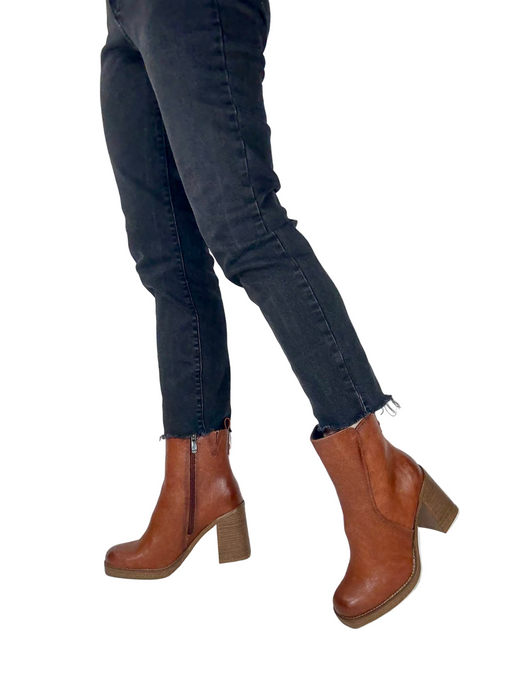 brown platform boots