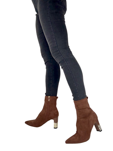 brown heeled boots