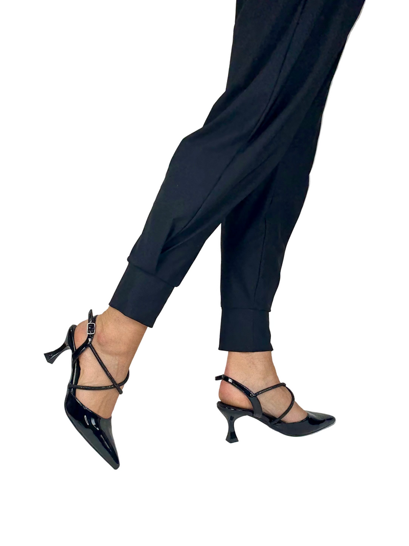 Load image into Gallery viewer, black heels evening wear

