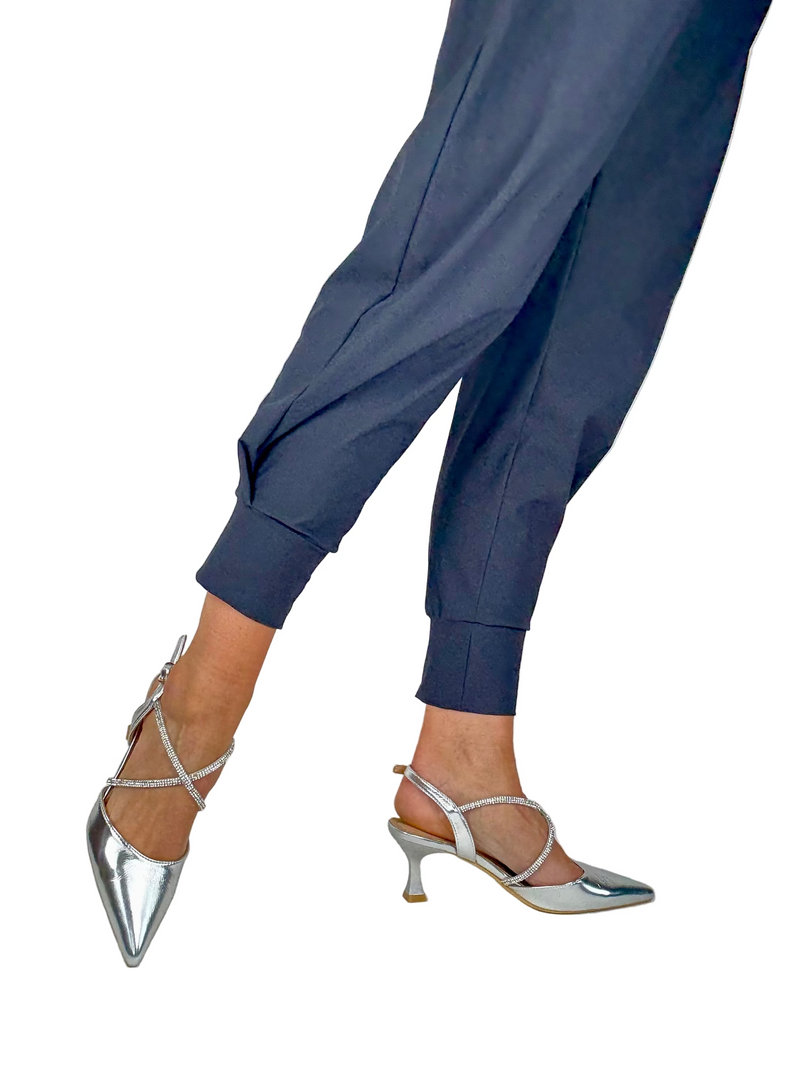 Load image into Gallery viewer, silver heels evening wear
