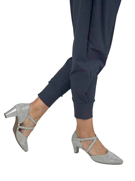 silver wedding heels