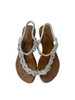 flat silver sandals