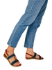 navy flat sandals