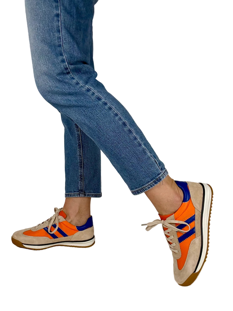 Load image into Gallery viewer, orange casual trainers

