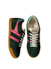 green suede trainers