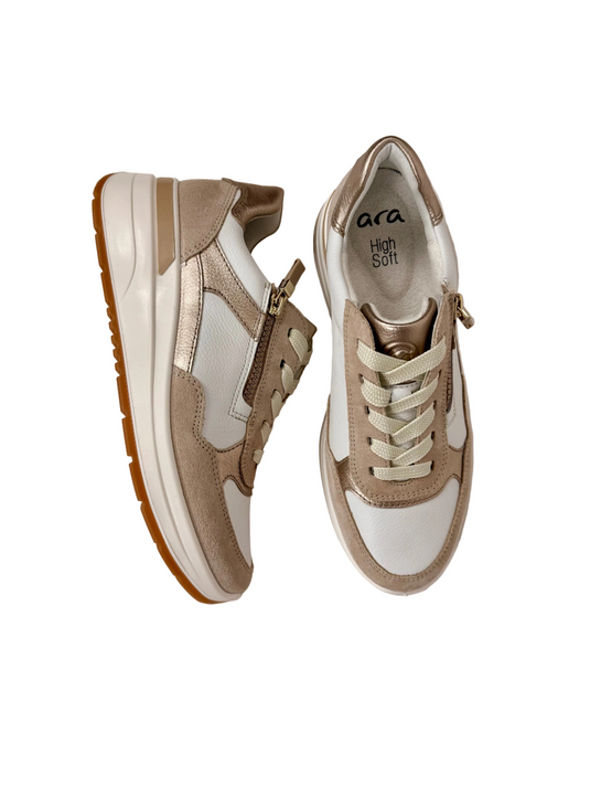 wide fitting leather trainers