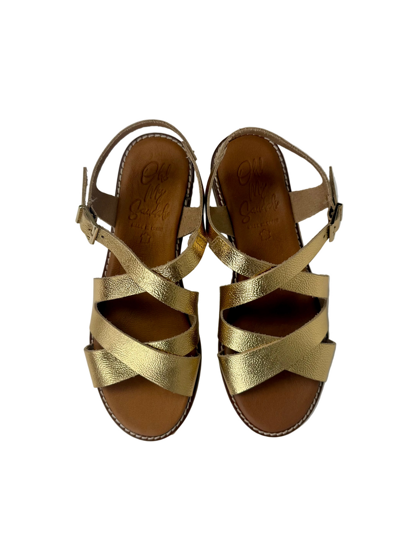 Load image into Gallery viewer, gold sandals
