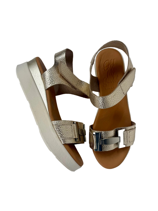 gold sandals