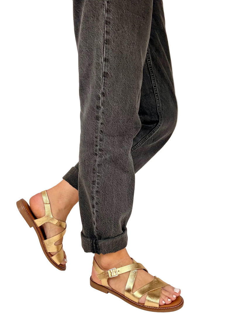 Load image into Gallery viewer, gold sandals
