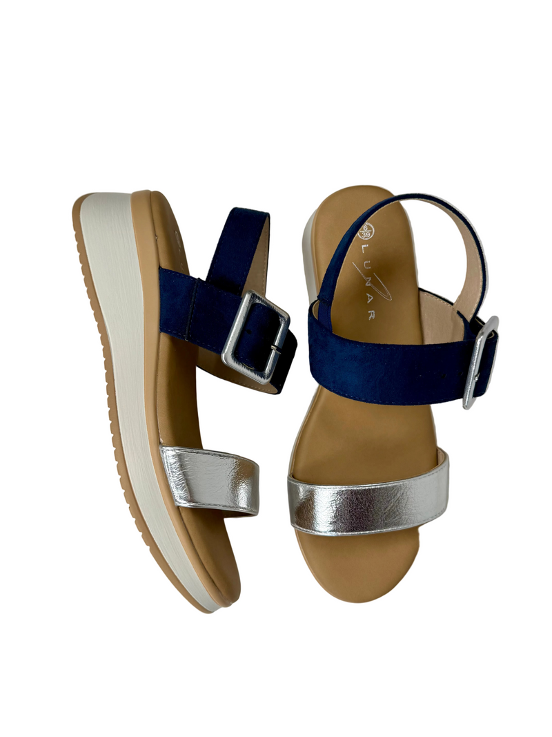 Load image into Gallery viewer, low wedge lunar sandals
