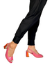 pink block heels