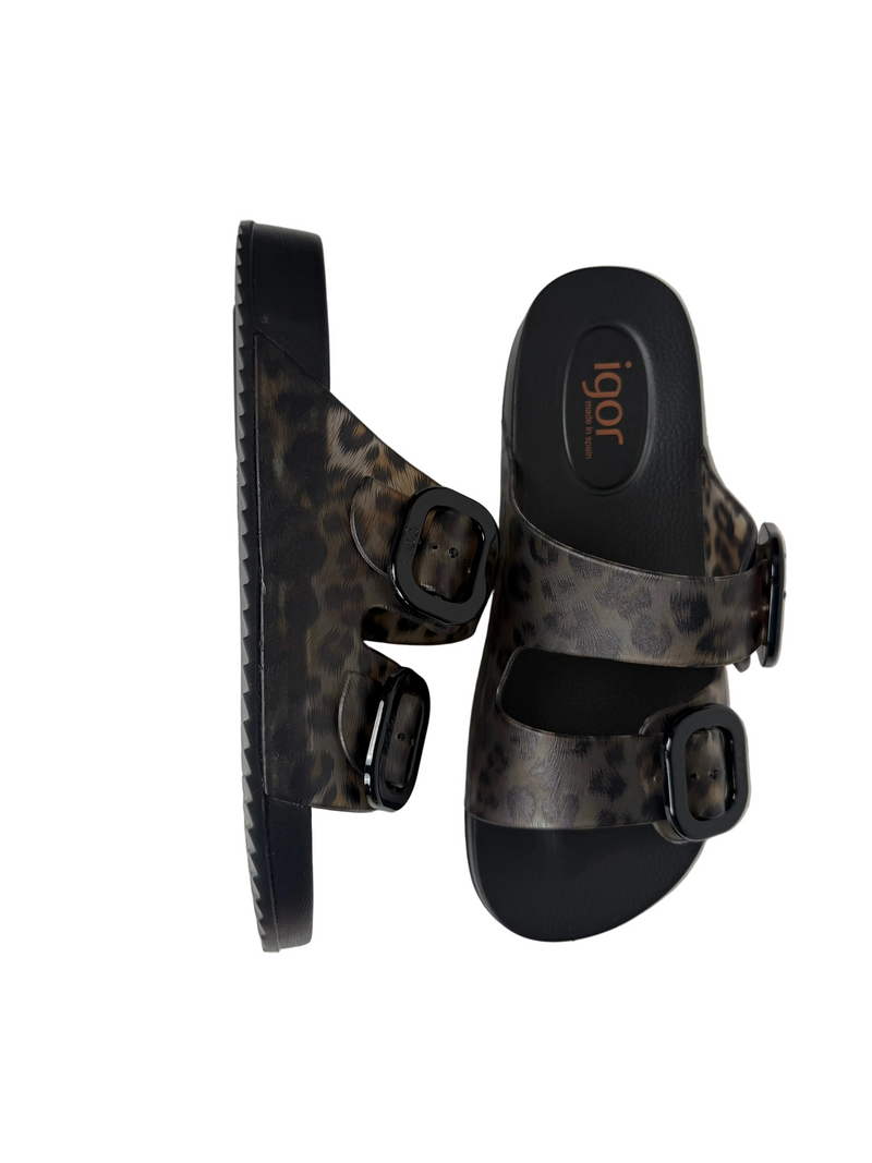 Load image into Gallery viewer, leopard print mule sandals
