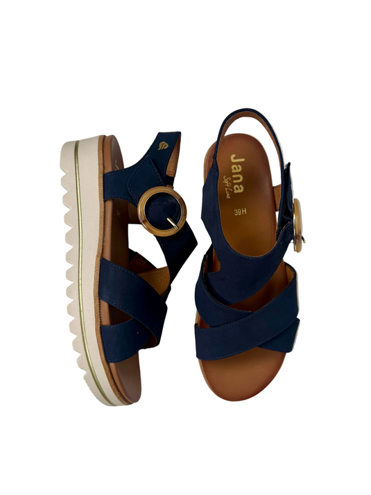 navy sandals