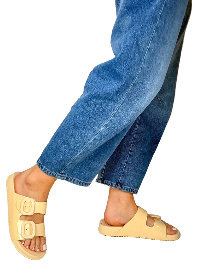 Load image into Gallery viewer, ivory mule sandals
