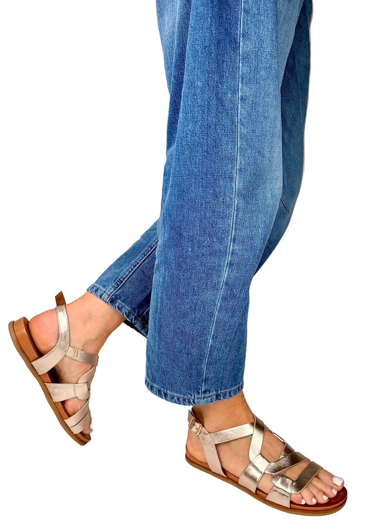 Load image into Gallery viewer, bronze sandals
