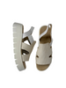 white chunky sandals