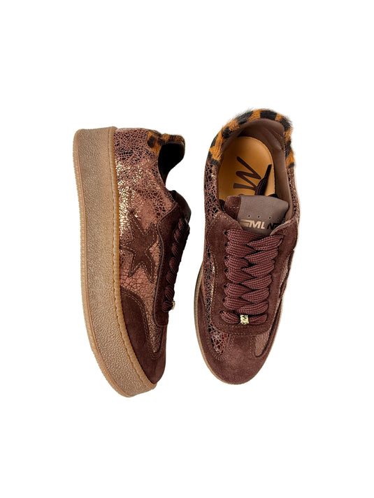burgundy platform sneakers