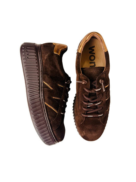 wonders brown suede shoes