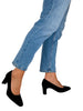 black heeled shoes