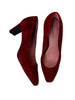 red suede heels