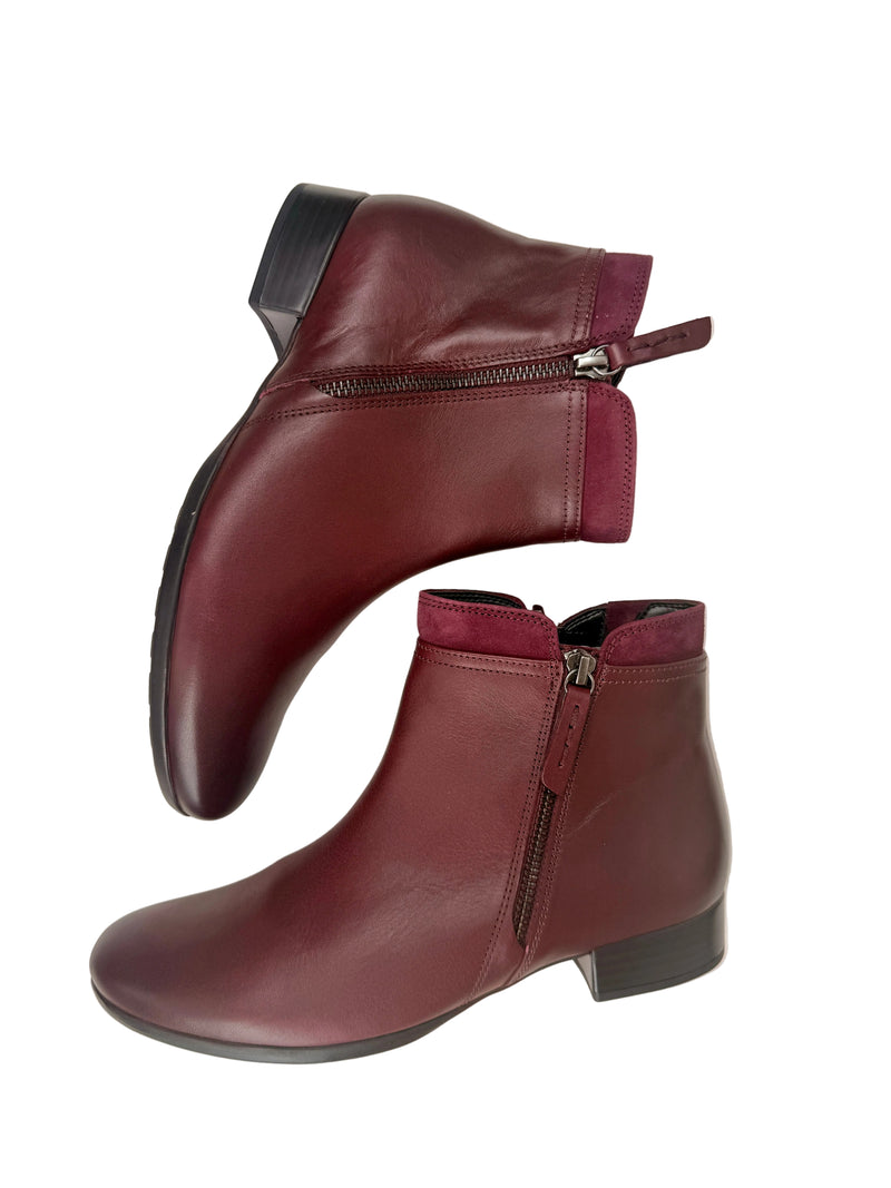 Load image into Gallery viewer, burgundy low heel boots gabor

