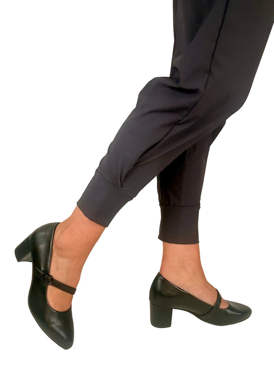 ladies black court shoes
