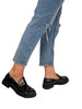 black patent loafers