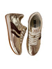 gold dressy trainers