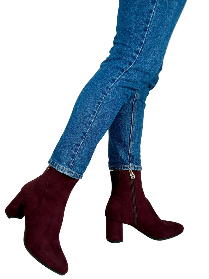 Load image into Gallery viewer, burgundy boots women
