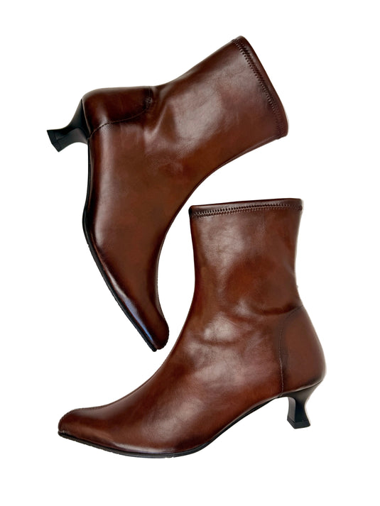 low heels boots miss elastic