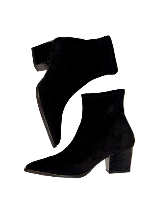 black miss elastic boots