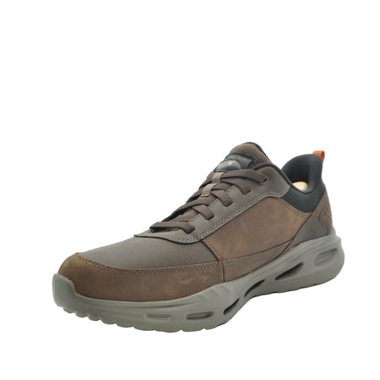 brown skechers slip ins