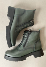 Load image into Gallery viewer, green biker boots