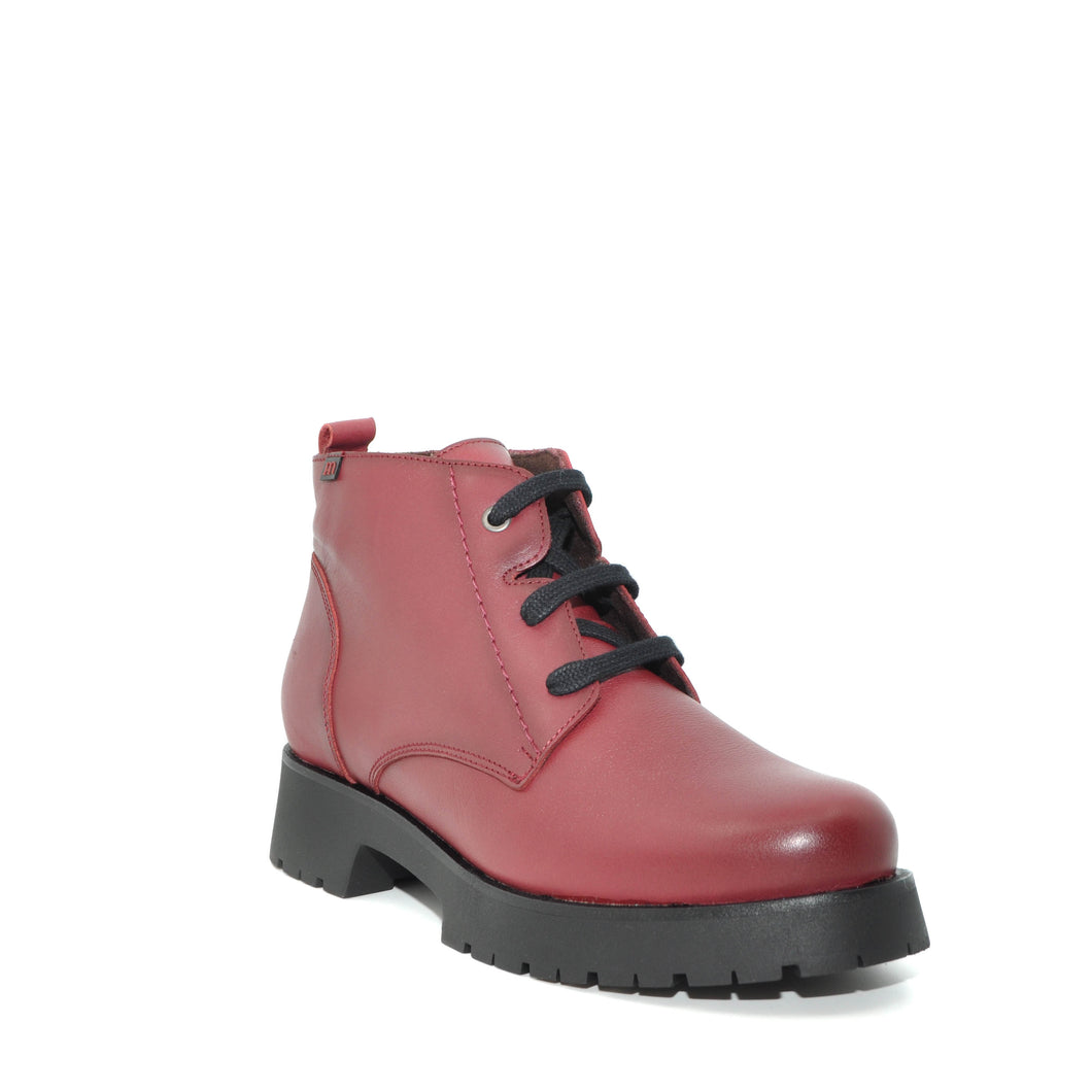 red flat boots