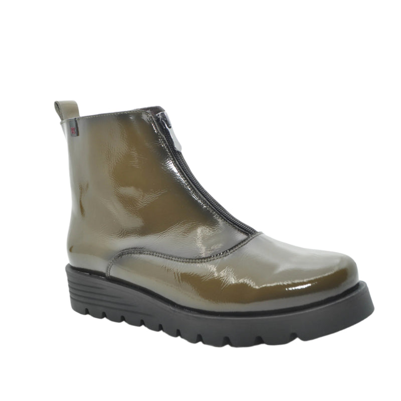 Load image into Gallery viewer, green patent boots
